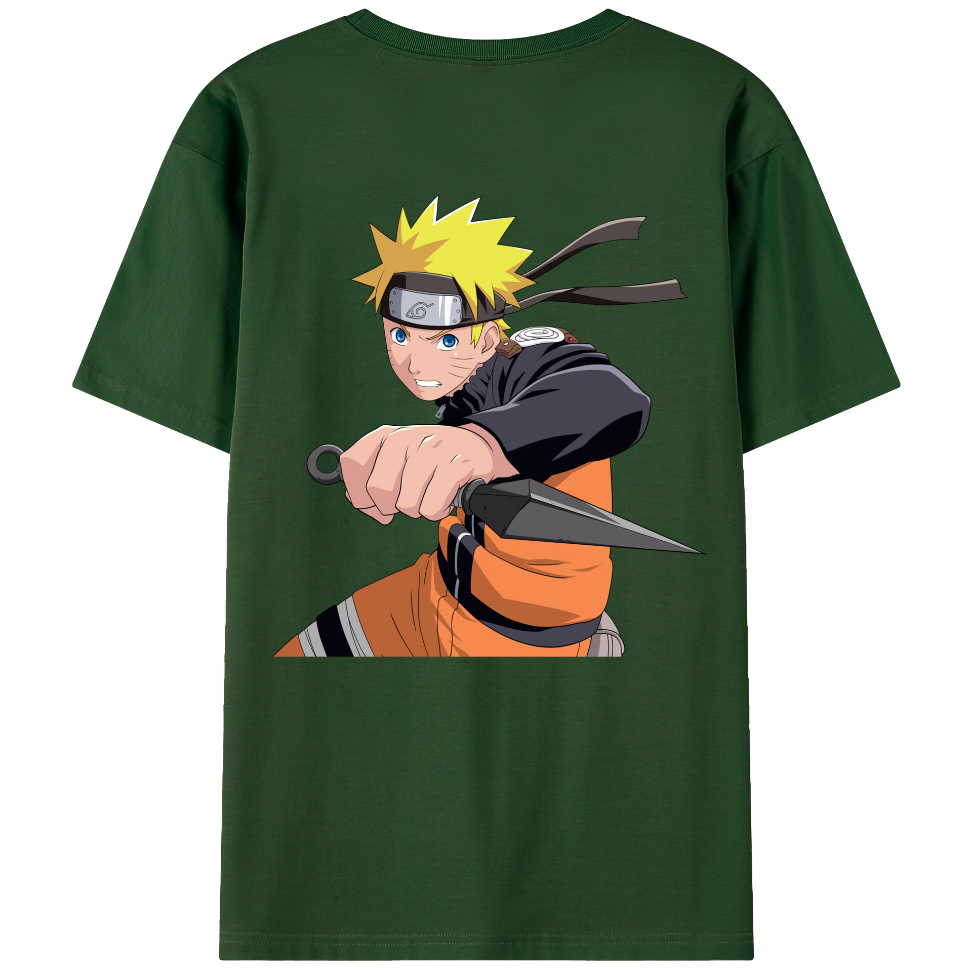 （画像用） NARUTO -ナルト- うずまき ナルト Uzumaki Naruto 綿100％半袖Tシャツ（背面プリント）